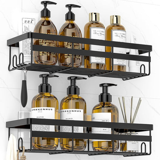 WOWBOX_2_Pack_Adhesive_Shower_Caddies,_No_Drill_Bathroom_Shelves,_Large