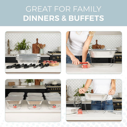 Alpha_Living_6_Pack_-_Disposable_Chafing_Dish_Buffet_Set,_Half_Size_Pans,_Welded_Body_Food_Warmers_for_Parties,_Fuel_Cans_Complete_Set,_Warming_Trays