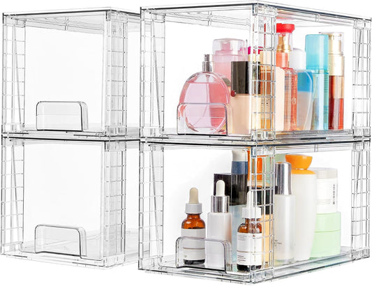 Vtopmart_4_Pack_Large_Stackable_Storage_Drawers,_Clear
