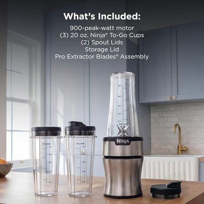 Ninja_Nutri-Plus_Personal_Blender,_900PW,_(3)_20oz_Cups,_Silver,_BN301