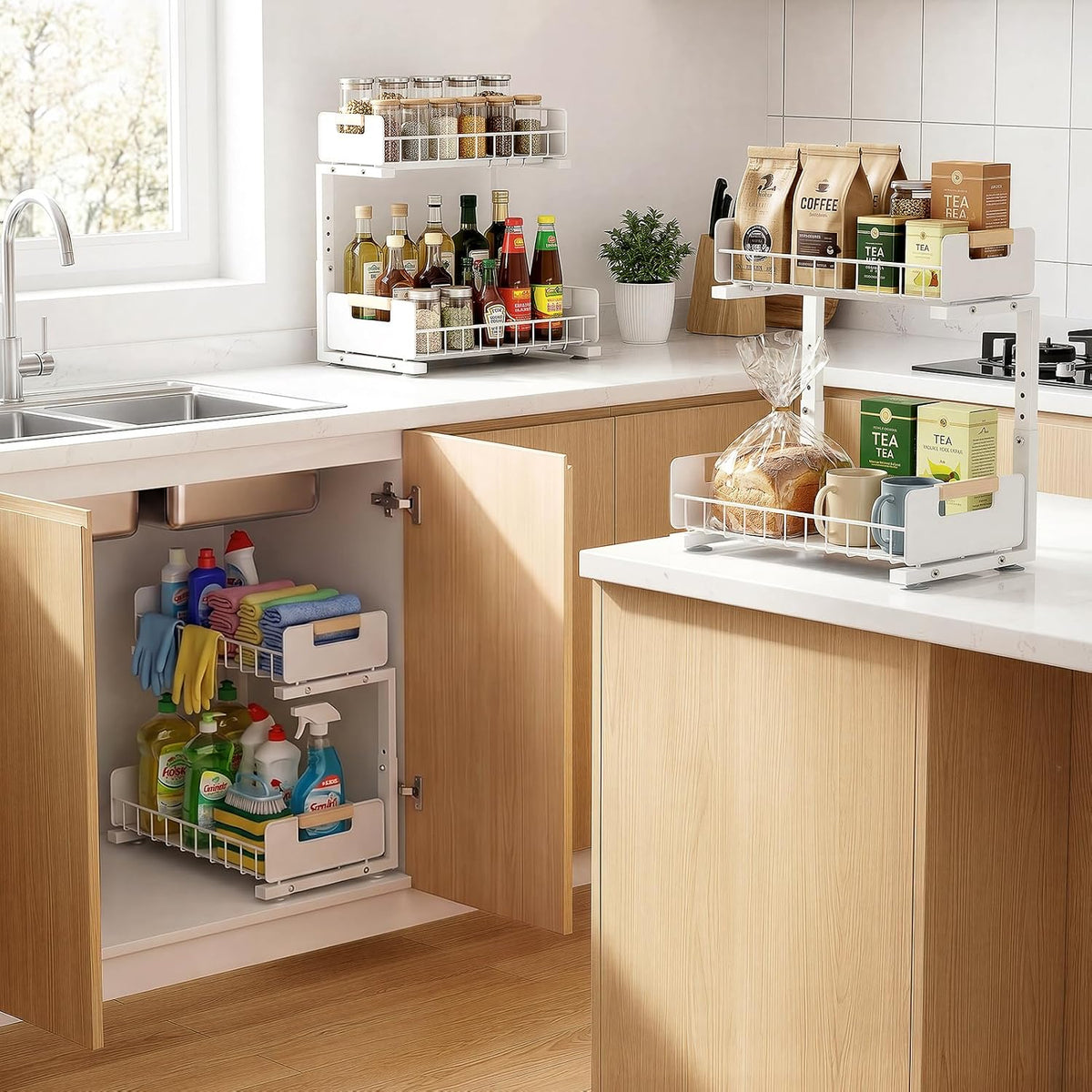 Delamu_Under_Sink_Organizer_Kitchen,_2-Tier_Pull-Out_Cabinet_Shelf,_2-Pack