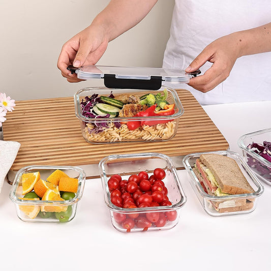 Liuruiyu_8_Pack_Glass_Food_Storage_Containers_with_Lids,_Meal_Prep_Containers,_Airtight_Bento_Boxes_with_Leak_Proof_Locking_for_Microwave,_Oven,_Freezer_and_Dishwasher,_BPA_Free