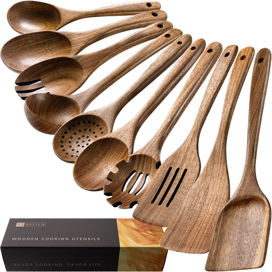 Wooden_Spoons_for_Cooking,_10-Piece_Acacia_Wood_Cooking_Utensil_Set_|_Spoons_and_spatulas_stir,_mix,_flip_and_serve;_balanced_handles_offer_control_while_staying_gentle_on_nonstick_cookware.