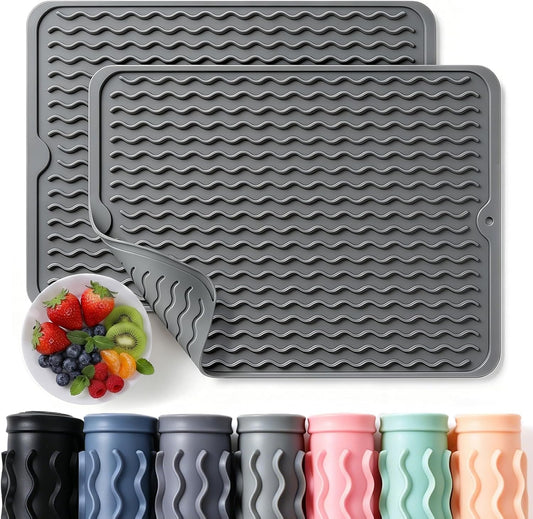 2_Pack_Caketime_Silicone_Dish_Drying_Mat_for_Kitchen_Counter_Heat_Resistant_Under_Sink_Waterproof_Coffee_Bar_Accessories_Dining_Rack_Stone_Utensil_Holder_Countertop_Decor_Must_Haves_2026