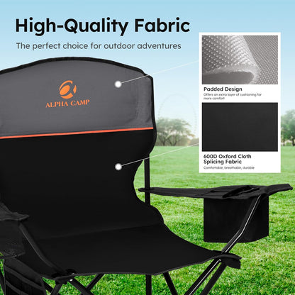 ALPHA_CAMP_2-Pack_Folding_Camping_Chair_with_Cooler_Bag_&_Lumbar_Support