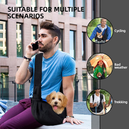 ARZQUT_Dog_and_Cats_Carrier_Sling,_Small_Pet_Carrier_with_Storage_Pocket