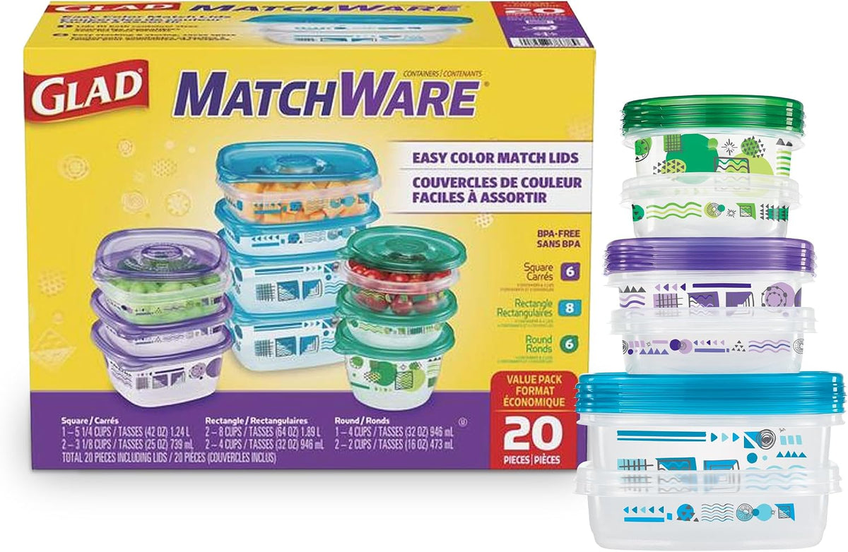 Glad_GladWare_MatchWare_Food_Storage_Containers,_20_Piece_Variety_Pack