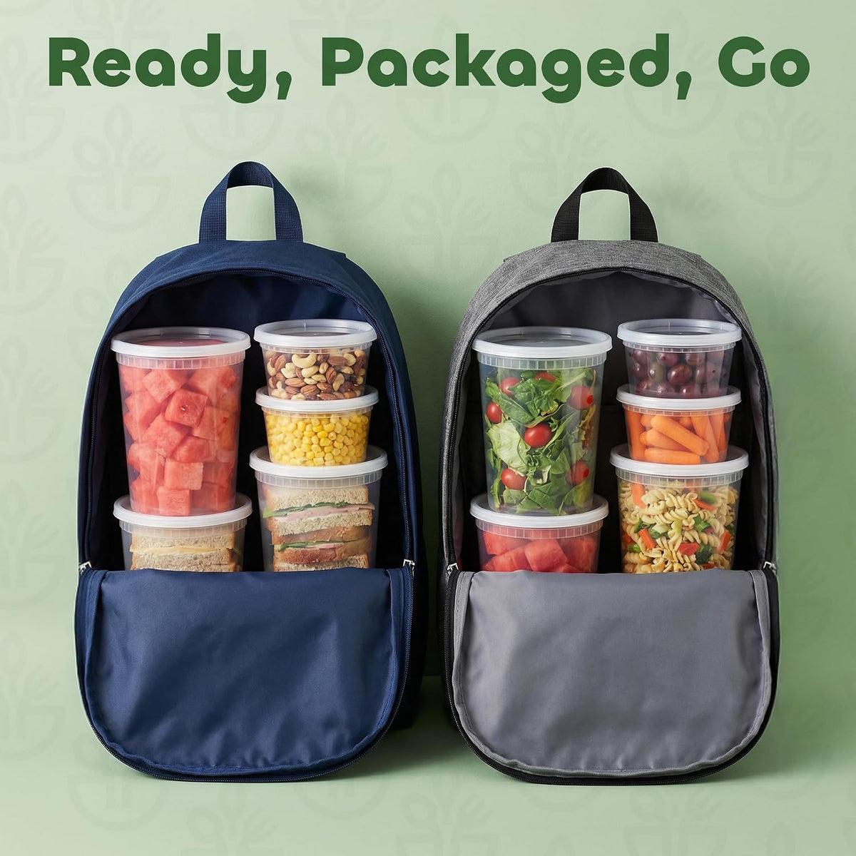 48_Sets_Plastic_Food_Storage_Deli_Containers_w/_Lids_16oz_Pint_&_32oz_Quart