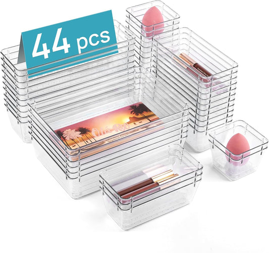 Vtopmart_44_PCS_Clear_Plastic_Drawer_Organizers_Set,_Vanity_Organizer_Trays