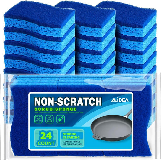 AIDEA_Non_Scratch_Scrub_Sponge-24Count,_Sponges_Kitchen,_Sponges_for_Dishes