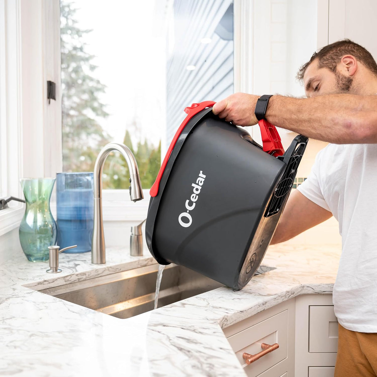 O-Cedar_EasyWring_Microfiber_Spin_Mop_&_Bucket_Floor_Cleaning_System_+_2_Extra_Refills,_Red/Gray