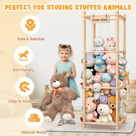 Woodure_Stuffed_Animal_Storage_&_Organizer,_Wooden_Toy_Holder_Zoo_for_Kids
