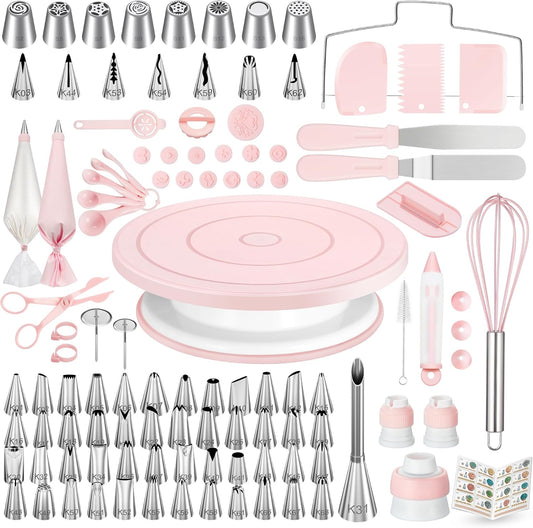 Kootek_158_Cake_Decorating_Kit_Baking_Supplies_Tools_for_Beginners_&_Pros