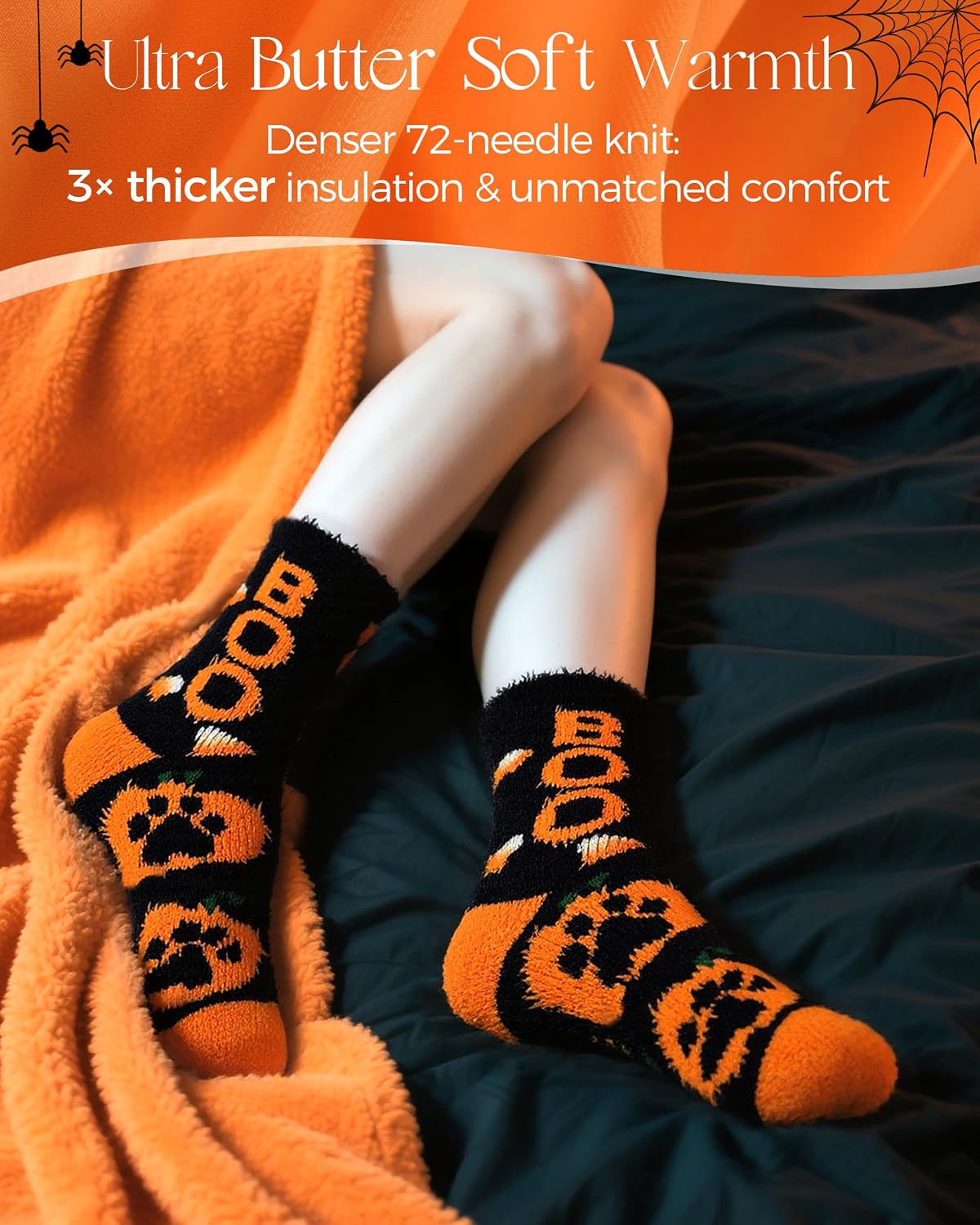 AIVEI_Halloween_Gifts_Fuzzy_Socks_for_Women_Boo_Spooky_Basket_Stuffers