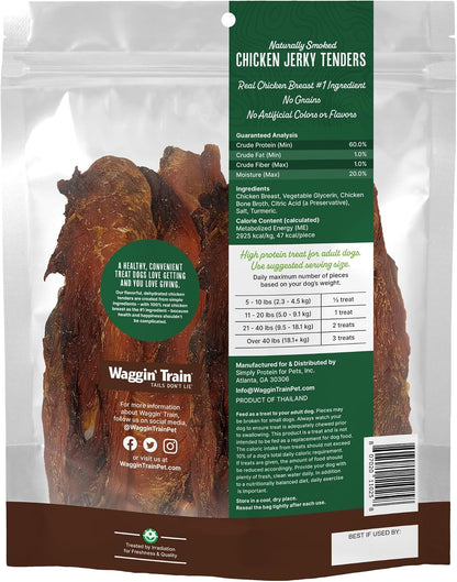 Waggin'_Train_Smoked_Chicken_Jerky_Tenders_for_Dogs_with_Turmeric_and_Human_Grade_Bone_Broth,_Grain_and_Corn_Free,_High_Protein,_Premium_Limited_Ingredient_100%_Real_Chicken_Dog_Treats,_24_oz._Pouch