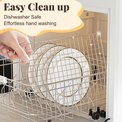 2_PCS_Grid_Wire_Baking_Cooling_Racks,_10"_x_15",_Silver