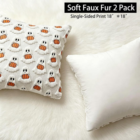 Halloween_Ghost_Pillow_Covers_Set_of_2-18x18,_Cream_Plush_Fluffy_Washable