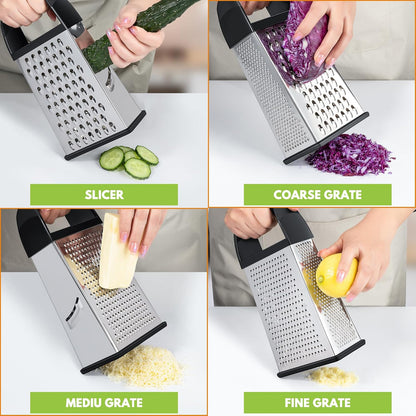 Cheese_Grater_With_Container_Box_Grater_Stainless_Steel_Kitchen_Black