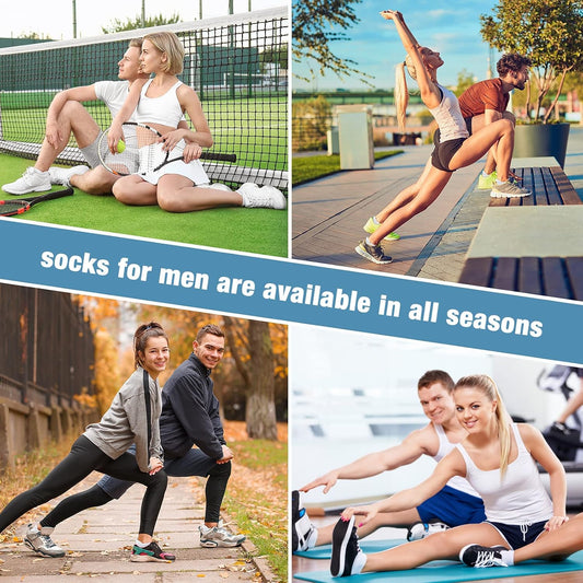 COOVAN_10_Pairs_Mens_Cushion_Ankle_Socks_Men_10_Pack_Low_Cut_Comfort_Breathable_Casual_Socks