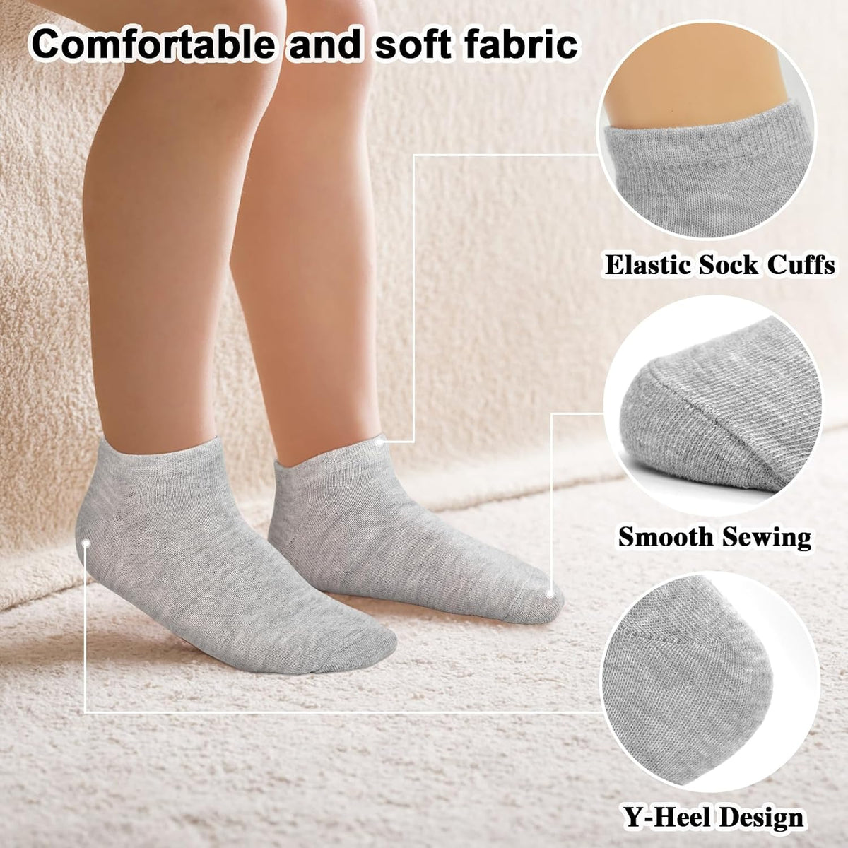 ZERULETS_Kids_Socks,_20_Pairs_Boys_Girls_Low_Cut_Ankle_Socks_1-13_Years
