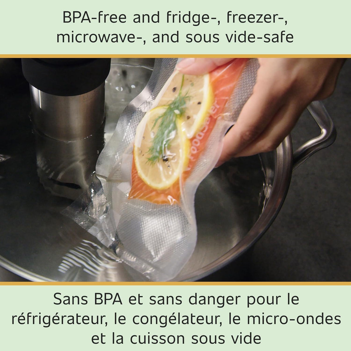 FoodSaver_Custom_Length_Vacuum_Sealer_Bags_Multipack,_5_Count_Rolls_for_Airtight_Food_Storage_and_Sous_Vide_-_Compatible_with_FoodSaver,_8_(2_Pack)_and_11_(3_Pack)