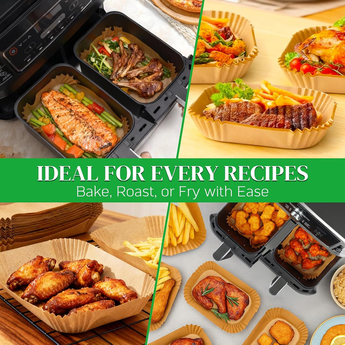 BYKITCHEN_300PCS_Disposable_Air_Fryer_Liners_for_Ninja_Dual/Bella_Airfryer