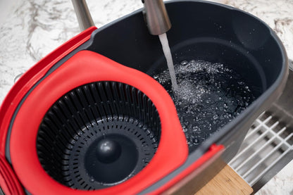 O-Cedar_EasyWring_Microfiber_Spin_Mop_&_Bucket_Floor_Cleaning_System_+_2_Extra_Refills,_Red/Gray