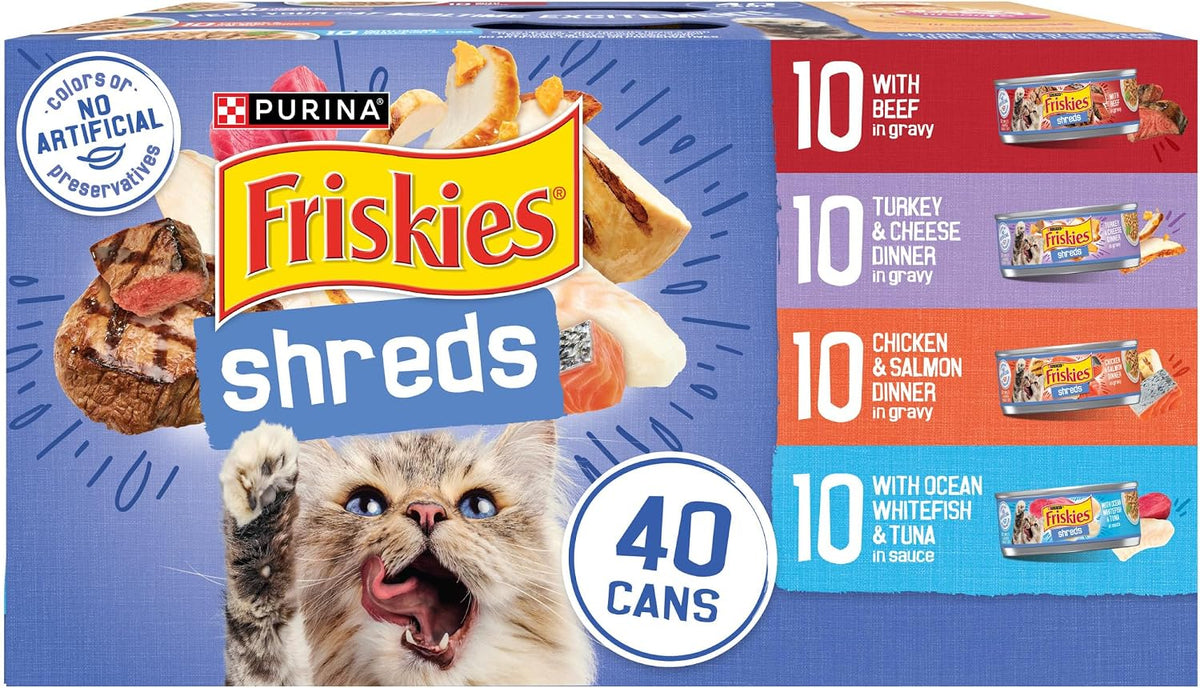 Purina_Friskies_Wet_Cat_Food_Variety_Pack,_Shreds,_40_Pack_5.5_oz_Cans