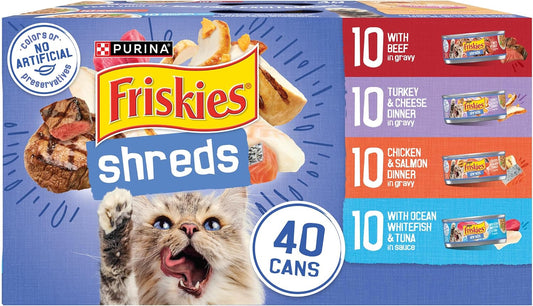 Purina_Friskies_Wet_Cat_Food_Variety_Pack,_Shreds,_40_Pack_5.5_oz_Cans