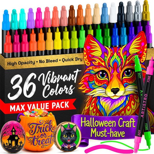 ARTISTRO_36_Multicolor_Dual-Tip_Acrylic_Paint_Marker_Pens