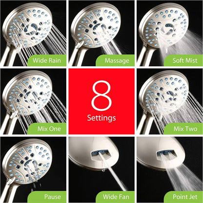 AquaCare_8-mode_High_Pressure_Handheld_Shower_Head_with_2-mode_Power_Wash