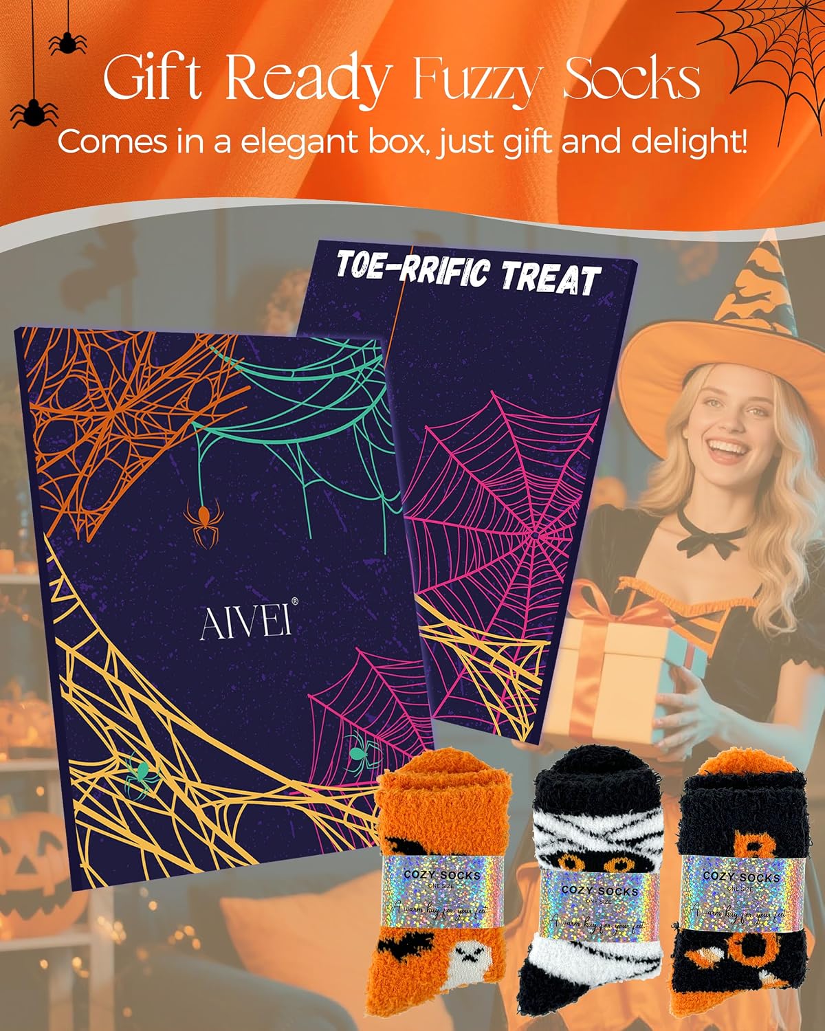 AIVEI_Halloween_Gifts_Fuzzy_Socks_for_Women_Boo_Spooky_Basket_Stuffers