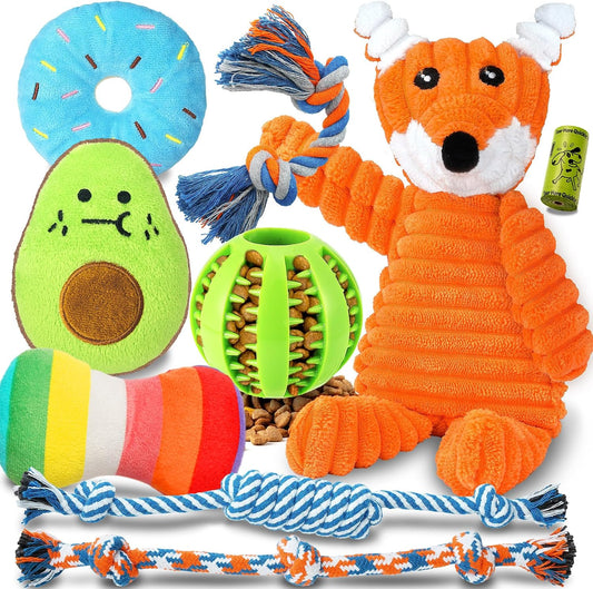 Zeaxuie_9_Pack_Luxury_Puppy_Toys_for_Teething_Small_Dogs,_Puppy_Chew_Toys_with_Cute_Squeaky_Dog_Toys,_Ball_and_More_Rope_Dog_Chew_Toys