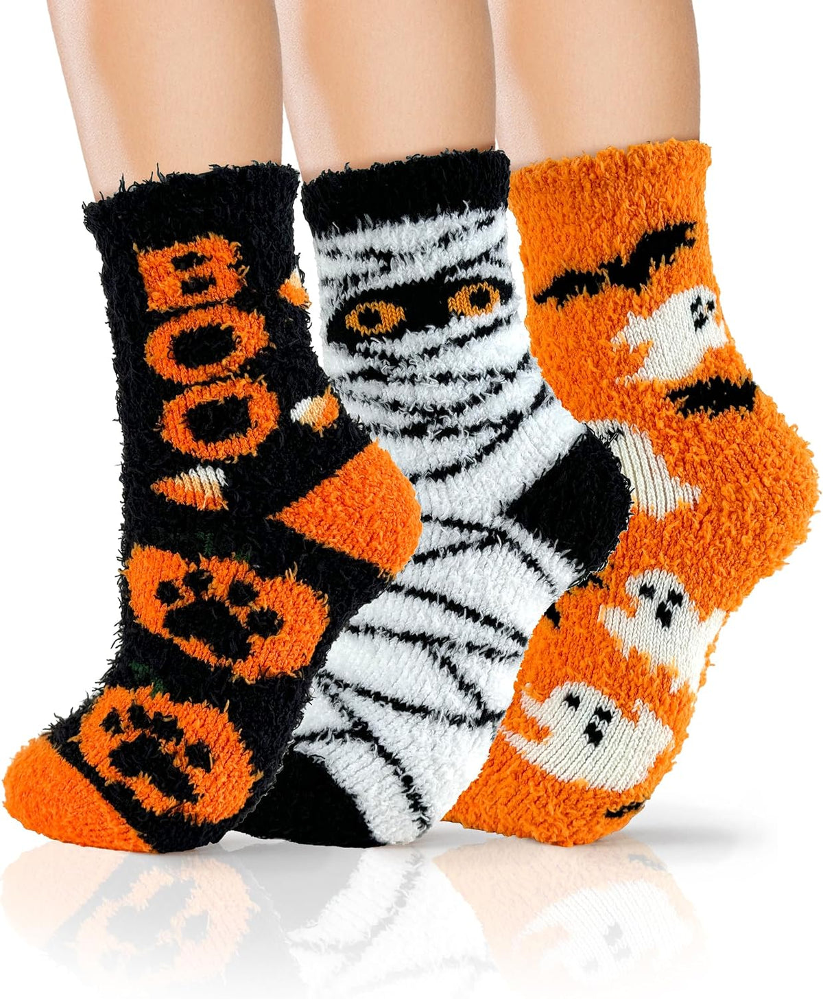 AIVEI_Halloween_Gifts_Fuzzy_Socks_for_Women_Boo_Spooky_Basket_Stuffers