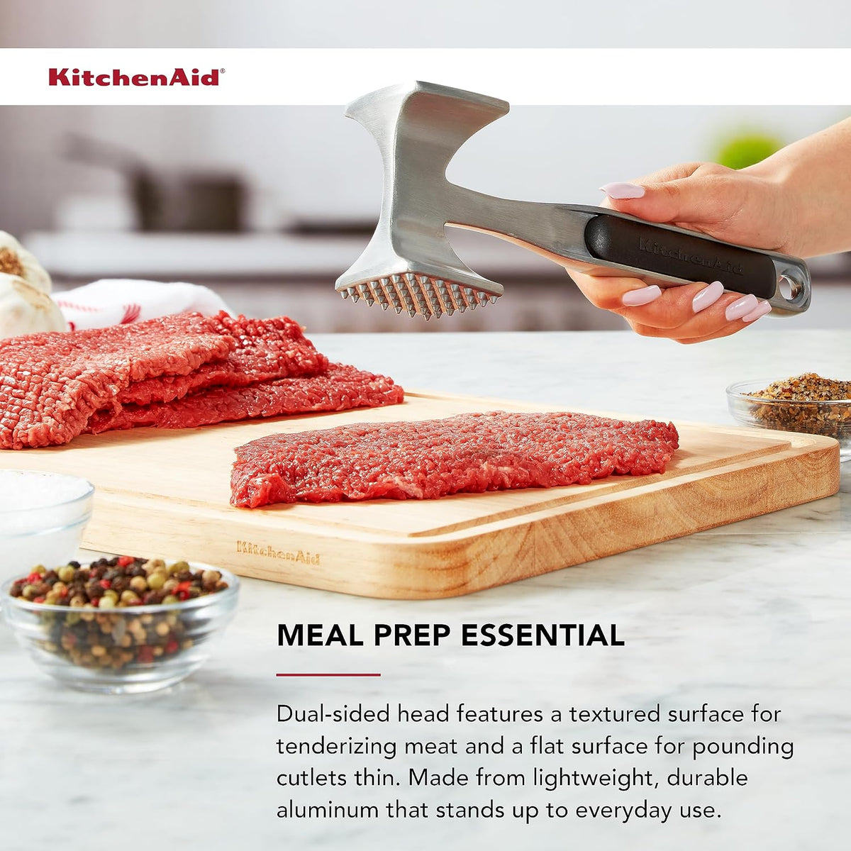 KitchenAid_Gourmet_Multi_Sided_Meat_Tenderizer_for_Pounding_Meats,_Nuts,_Shellfish,_ect,_Hang_Hole_for_Easy_Storage,_Hand_Wash,_One_Size,_Black