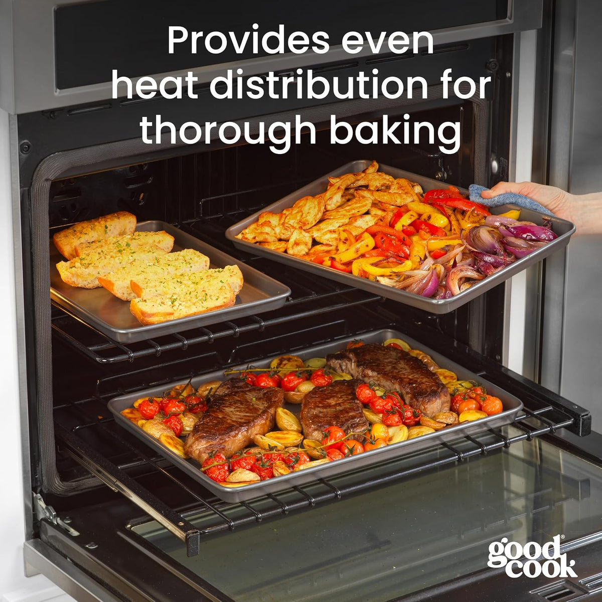 GoodCook_Everyday_Nonstick_Baking_Sheet_Set,_3_Pack_Includes_Small_(13×9)_Medium_(15×1)_and_Large_(17×11)_Pans_Carbon_Steel_Construction_Cookie_Sheets_Bakeware_Set,_Gray