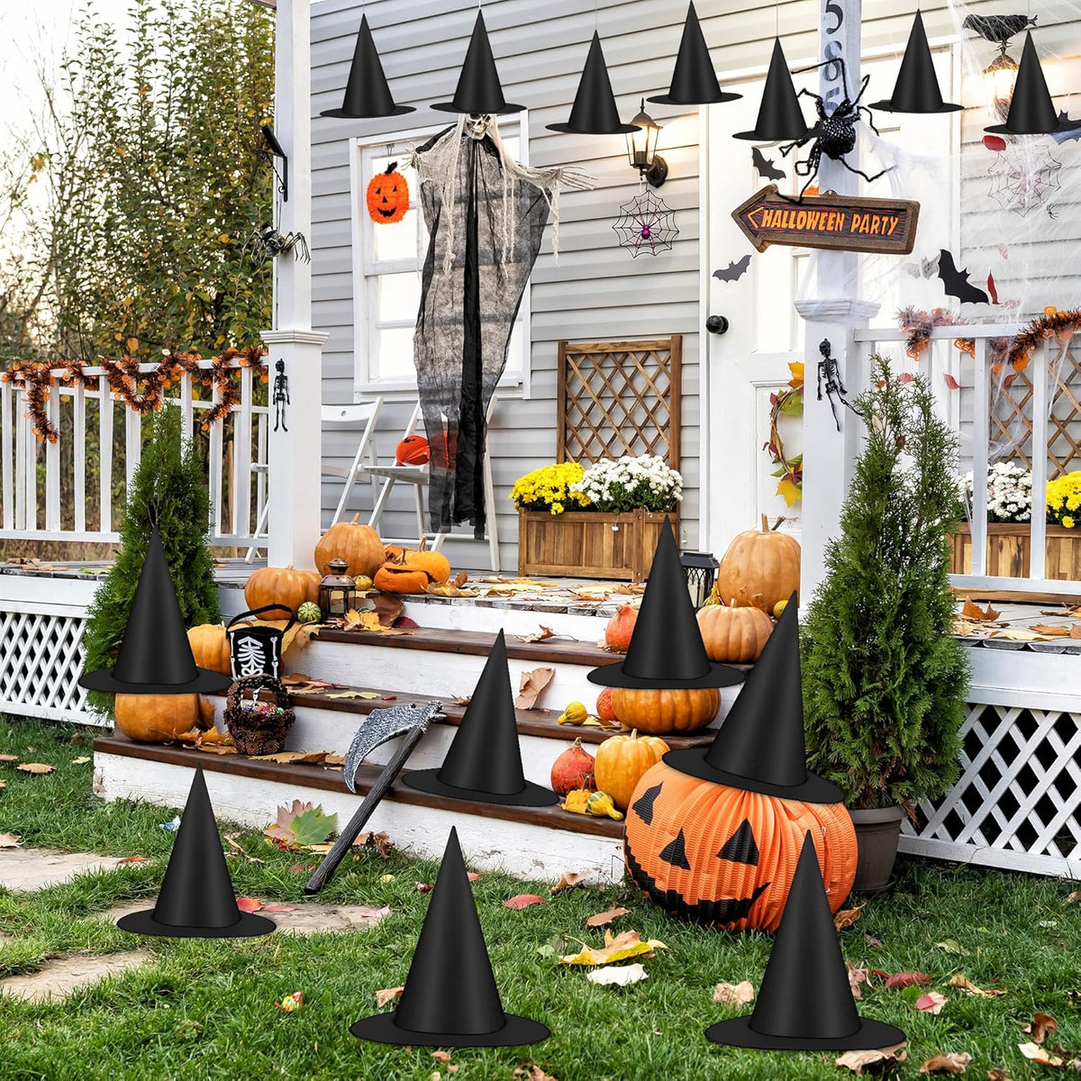 Luces_12_PCS_Witch_Hats,_Thickened_Hanging_Witches_Hats_Halloween_Decor