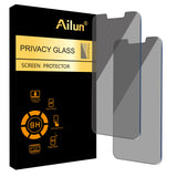 Ailun Privacy Screen Protector 2 Pack for iPhone 14 Plus / 13 Pro Max – Anti-Spy Glass for Focused Work in Open Offices and Coworking Lounges
