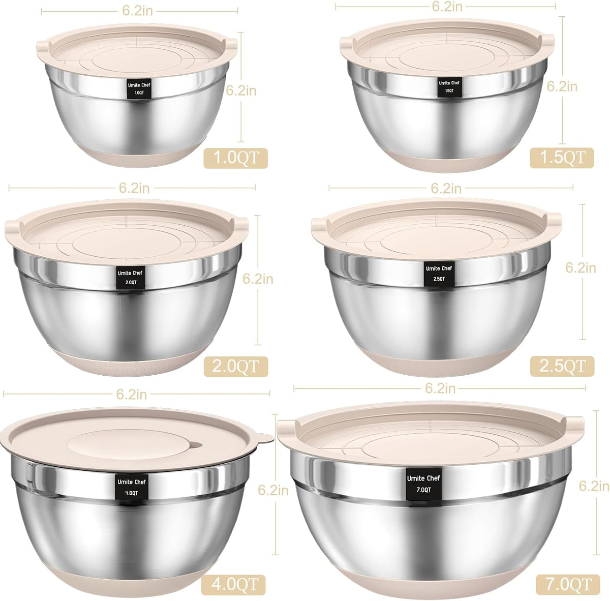 airtight lids including a removable inner lid on the 3.5qt bowl for blender compatibility and splash control