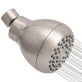 AISOSO 3 Inch Compact Fixed Shower Head – Streamlined Bathroom Essentials with Brushed Nickel or Matte Black Finish and Tool Free Swap