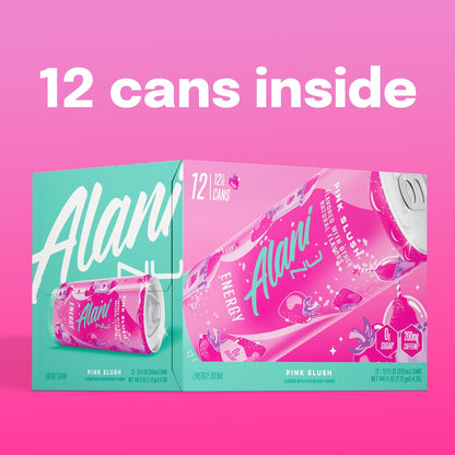 Alani Nu Pink Slush Sugar Free Energy – Trendy Valentine's Day and Galentine's Gift for College Students and Gym Girls, 12 Pack