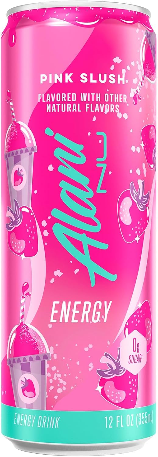 Alani Nu Pink Slush Sugar Free Energy – Trendy Valentine's Day and Galentine's Gift for College Students and Gym Girls, 12 Pack