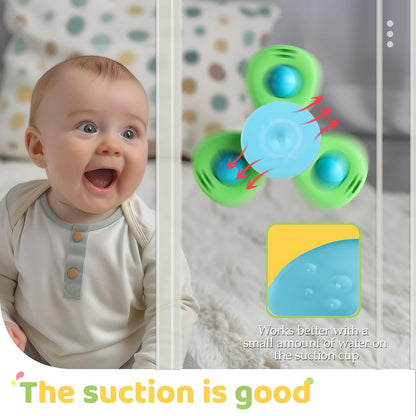ALASOU Suction Cup Top Set – Travel Emergency Toy for Toddlers in Cars, Planes and Waiting Rooms