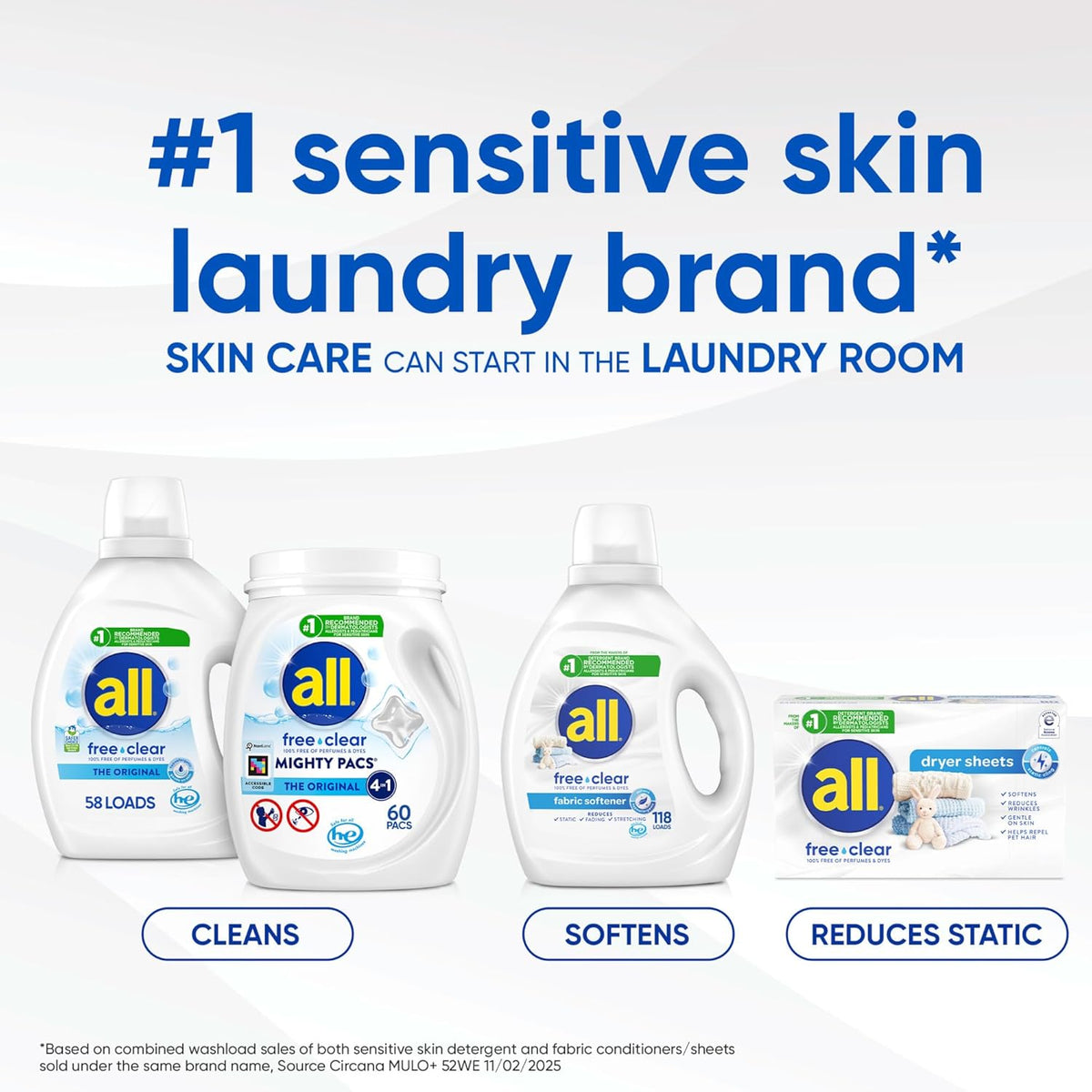 All Mighty Pacs Free Clear – Fragrance-Free Laundry Detergent for Mindful Wellness Rituals at Home
