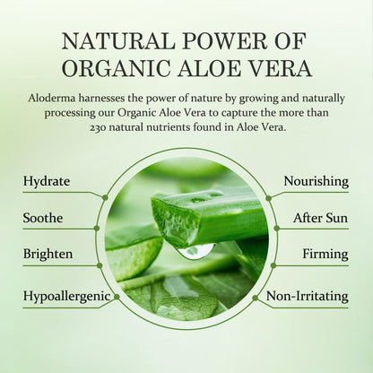 Aloderma Aloe Vera Gel – Trail-Ready Hydration for Hikers & Swimmers, Multi-Use After-Sun Gel