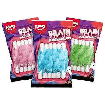 Amos Halloween Body Part Gummies – Hygienic Single-Serve Candy for Children's Birthday Parties, Classroom Goody Bags & Doorstep Treats
