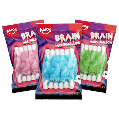 Amos Halloween Body Part Gummies – Hygienic Single-Serve Candy for Children's Birthday Parties, Classroom Goody Bags & Doorstep Treats