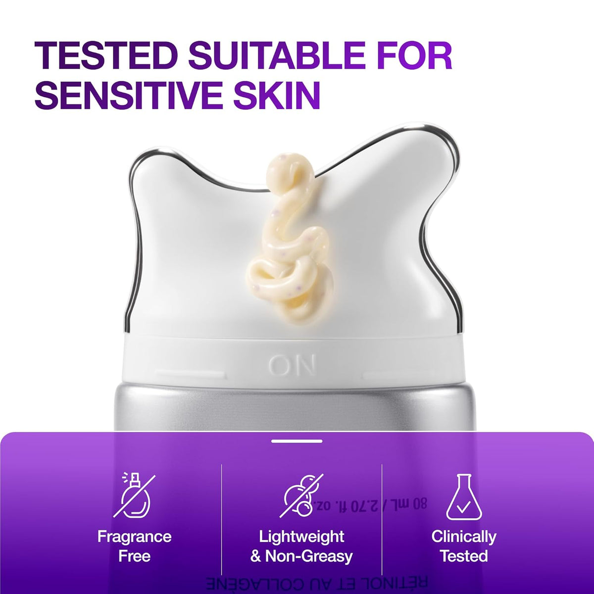 ANUA Collagen Retinol Refining Gua Sha Cream – Holiday Gift for Mom, Anti-Aging Neck Care with Built-In Massage Roller