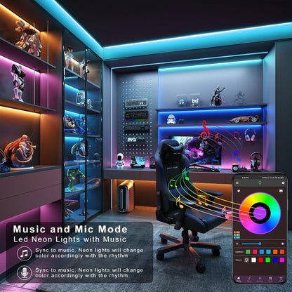 Aogistc Smart LED Strip Lights 148ft-250ft – Easy Install Dorm and Bedroom Lighting Kids Can Set Up Themselves