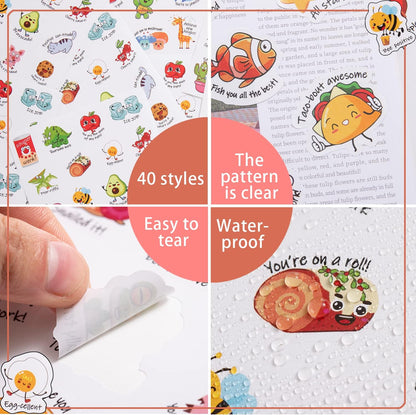 approximate 2.5 x 7.9 inch sheet dimensions for varied sticker sizes